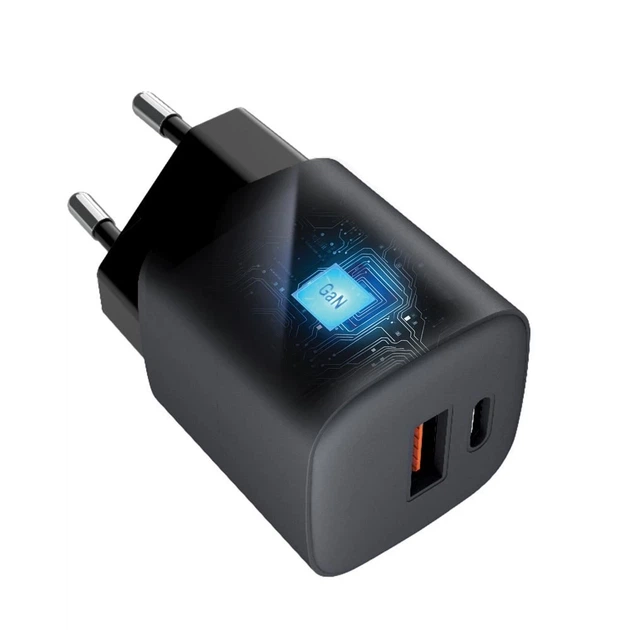 Сетевое зарядное устройство Forcell F-Energy GaN USB C + USB A QC4.0 PD 3A 33W Grey (5903396231438) - Фото 9 Сетевое зарядное устройство Forcell F-Energy GaN USB C + USB A QC4.0 PD 3A 33W Grey (5903396231438) - изображение 9