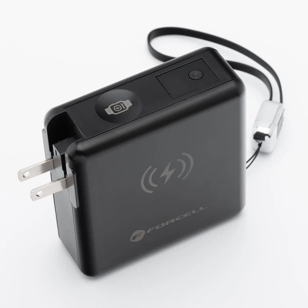Многофункциональное зарядное устройство Forcell F-Energy 6в1 USB A + USB C PD 45W + power bank 15000 mAh + беспроводная зарядка 15W Black (59033963753 - Фото 11 Многофункциональное зарядное устройство Forcell F-Energy 6в1 USB A + USB C PD 45W + power bank 15000 mAh + беспроводная зарядка 15W Black (59033963753 - изображение 11
