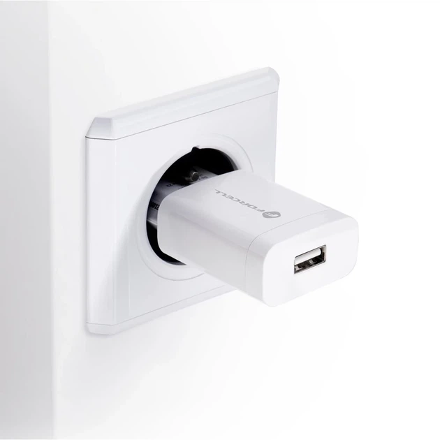 Сетевое зарядное устройство Forcell F-Energy USB A QC3.0 2.4A 18W White (5901737337337) - изображение 3