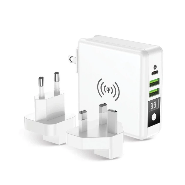 Многофункциональное зарядное устройство Forcell F-Energy 4в1 2 x USB A + USB C 15W + Power Bank 8000mAh + беспроводная зарядка White (5903396072475) - Фото 2 Многофункциональное зарядное устройство Forcell F-Energy 4в1 2 x USB A + USB C 15W + Power Bank 8000mAh + беспроводная зарядка White (5903396072475) - изображение 2