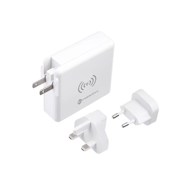 Многофункциональное зарядное устройство Forcell F-Energy 4в1 2 x USB A + USB C 15W + Power Bank 8000mAh + беспроводная зарядка White (5903396072475) - Фото 8 Многофункциональное зарядное устройство Forcell F-Energy 4в1 2 x USB A + USB C 15W + Power Bank 8000mAh + беспроводная зарядка White (5903396072475) - изображение 8