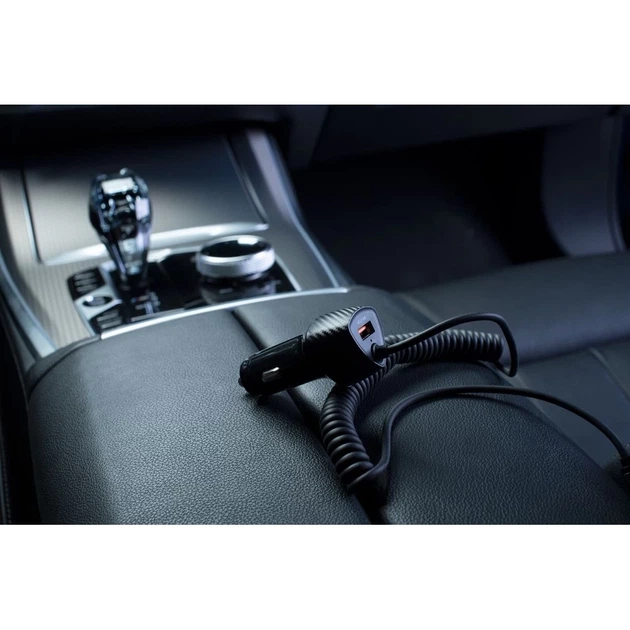 Автомобильное зарядное устройство Forcell F-Energy Carbon USB A QC3.0 PD 3A 38W с кабелем USB C Black (5903396133831) - изображение 10