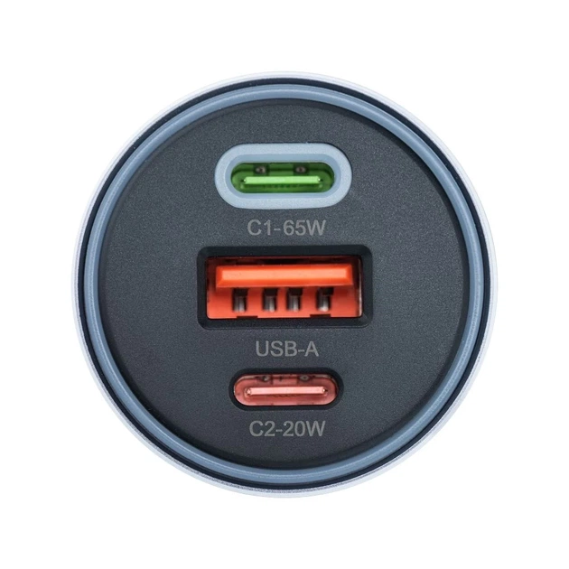 Автомобільний зарядний пристрій Forcell F-Energy Alu 2 x USB C + USB A QC4.0 PD SFC2.0 3A 85W Grey (5903396275746) - зображення 6