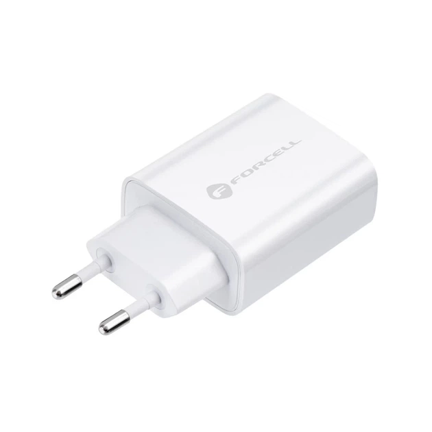 Сетевое зарядное устройство Forcell F-Energy USB C QC4.0 PD 3A 25W + кабель USB C to USB C White (5903396108099) - изображение 3