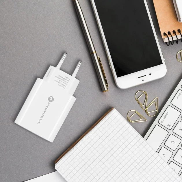 Сетевое зарядное устройство Forcell F-Energy USB C QC4.0 PD 3A 25W White (5903396123757) - изображение 5