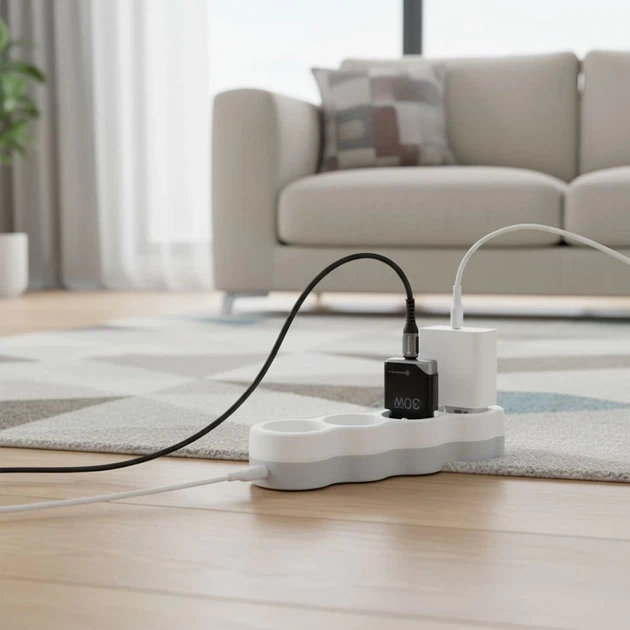 Зарядное устройство Forcell F-Energy Ultra Slim GaN III USB C PD QC4.0 3A 30W Black (5903396397806) - изображение 5