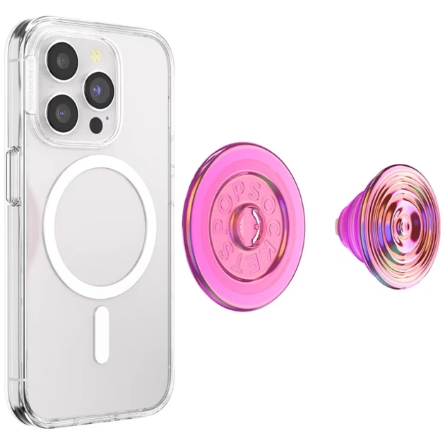 Держатель Popsockets Round Ripple Iridescent Aviation Opalescent Pink (807218) - изображение 4