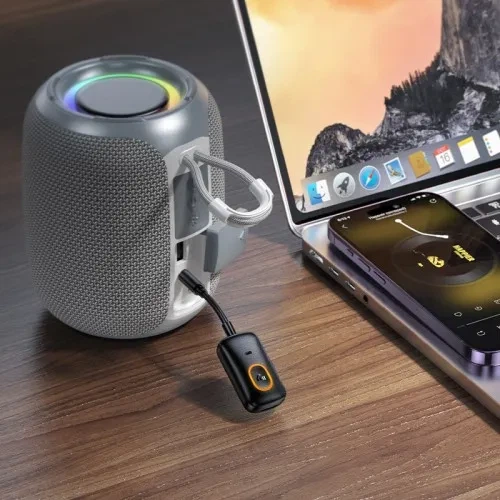 Аудиоадаптер HOCO E151 Graceful AUX Bluetooth аудиоприемник/передатчик Black - изображение 4