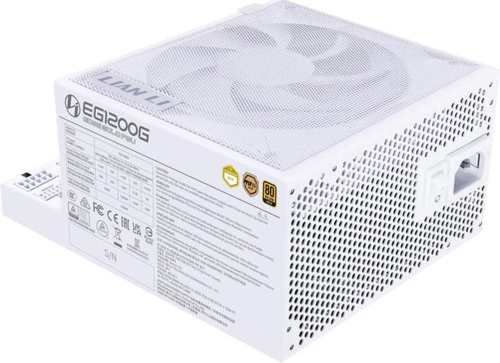 Блок живлення Lian Li EDGE 1200W 80+ Platinum White (G9P.EG1200G.WH00.EU) - изображение 4