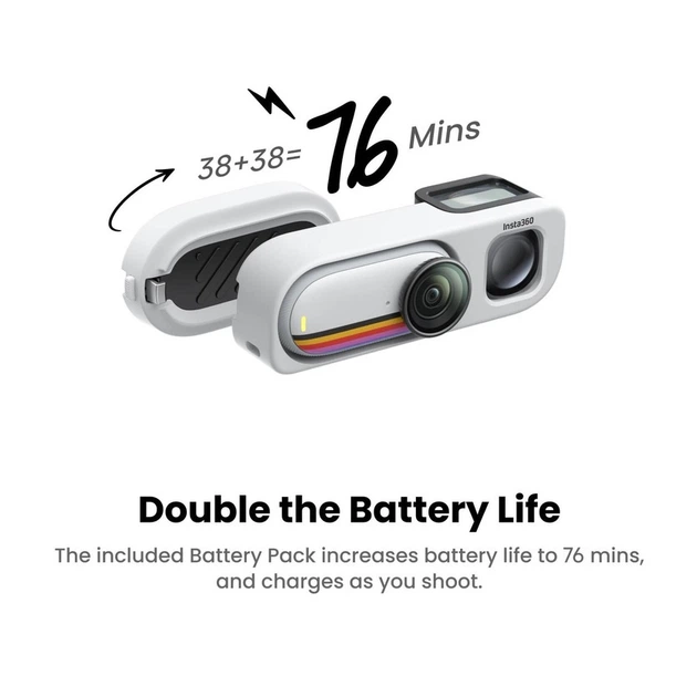 Мінікамера Insta360 GO 3S 4K (Retro Bundle Special Edition, Canvas White, 128 ГБ) - Фото 8 Мінікамера Insta360 GO 3S 4K (Retro Bundle Special Edition, Canvas White, 128 ГБ) - зображення 8