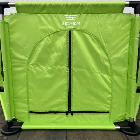Дитячий манеж Malatec 126×109×65.5 см зі сталевим каркасом, тканиною Oxford 210D, сітчастими стінками, навантаженням до 50 кг, складаною конструкцією зелений - изображение 3