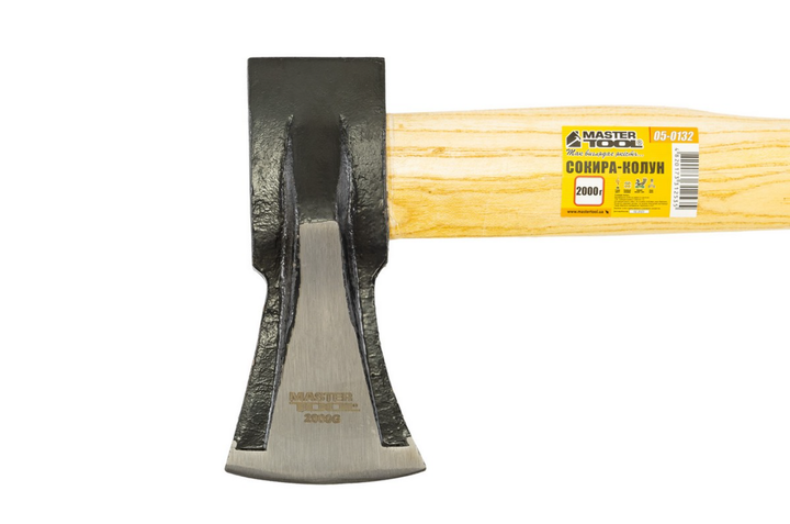 Сокира-колун Mastertool 2000 г довга ручка дерев'яна (05-0132) 900 мм - зображення 4