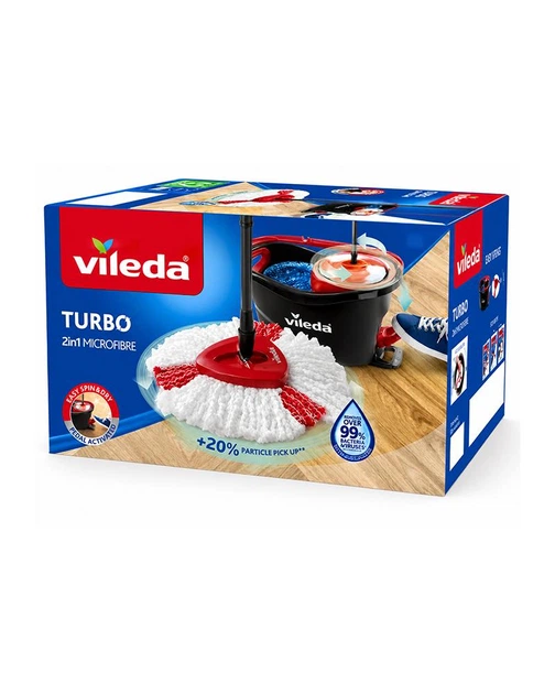 Швабра с ведром Vileda Turbo 2в1 Microfibre набор для уборки с педальным отжимом микрофибра для всех типов твердых полов ламината плитки паркета 1 комплект (4023103194113) - Фото 2 Швабра с ведром Vileda Turbo 2в1 Microfibre набор для уборки с педальным отжимом микрофибра для всех типов твердых полов ламината плитки паркета 1 комплект (4023103194113) - изображение 2