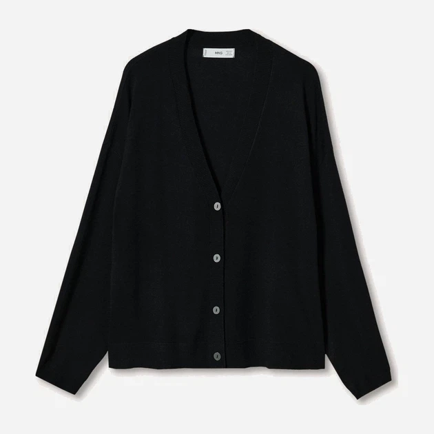 Кардиган MANGO у чорному кольрі 37063834 XS M - изображение 3