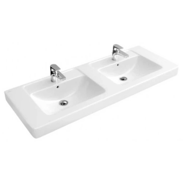 Раковина накладна подвійна Villeroy&Boch 1300x490 мм білий (58811301) - Фото 1 Раковина накладна подвійна Villeroy&Boch 1300x490 мм білий (58811301) - изображение 1
