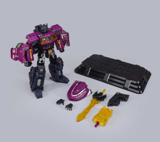 Коллекционная фигурка-трансформер JD-01S Shattered Glass Optimus Prime, 12 см (Пурпурный) - изображение 2