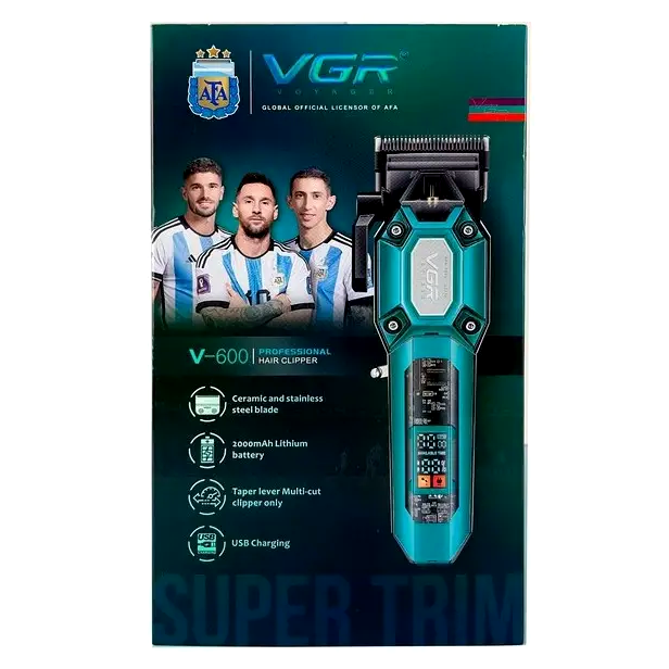Машинка для стрижки VGR V-600 аккумуляторная с LED дисплеем 6 насадок для волос с регулировкой длины 0 8 12 мм - изображение 7