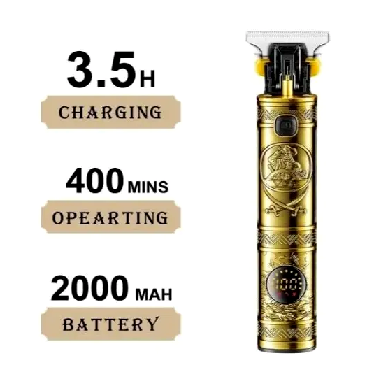 Триммер VGR V-097 Gold для стрижки волос и бороды с 4 насадками и аккумулятором на 400 минут работы - изображение 3