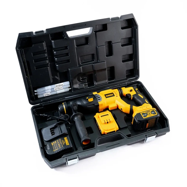 Акумуляторний перфоратор DeWalt DCH133NT з кейсом, насадками та ударним режимом - зображення 3