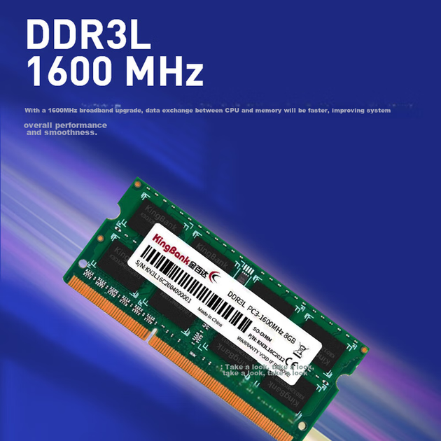 Модуль памяти KINGBANK 8 ГБ DDR3L 1600 МГц для ноутбука, низковольтный - изображение 5