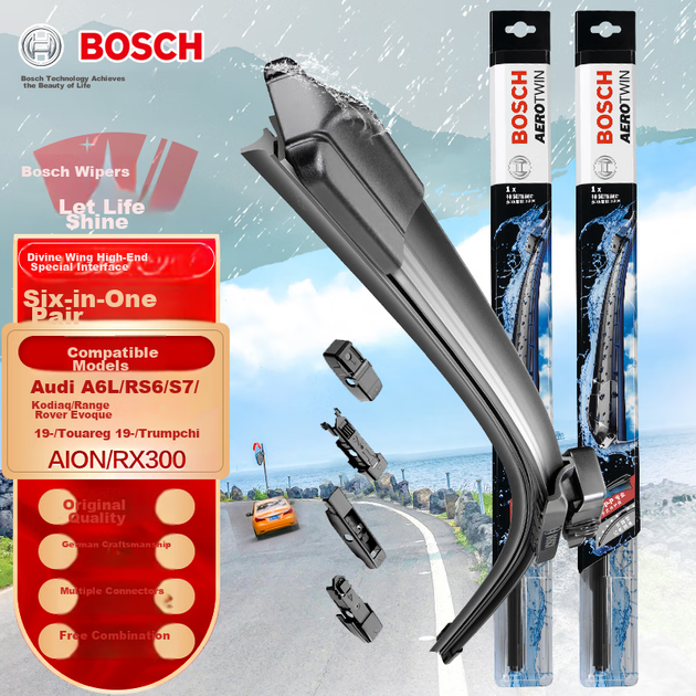 Щетка стеклоочистителя BOSCH Aerotwin Six-In 26/21, для Audi A6L A8L/14-18 Audi S6 S7 RS6 - изображение 4
