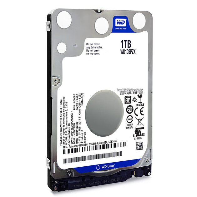 Механічний жорсткий диск Western Digital (WD) для ноутбука 1 ТБ, WD Blue, SATA 5400 об/хв, кеш-пам'ять 128 МБ, 7 мм, 2,5-дюймовий, WD10SPZX - Фото 6 Механічний жорсткий диск Western Digital (WD) для ноутбука 1 ТБ, WD Blue, SATA 5400 об/хв, кеш-пам'ять 128 МБ, 7 мм, 2,5-дюймовий, WD10SPZX - зображення 6