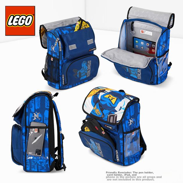 Рюкзак LEGO 20069 шкільний для 1-3 класів з 3D-підсвіткою, синій з мотоциклом - зображення 7