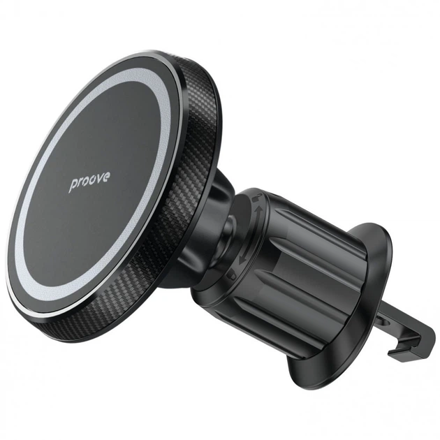 Автодержатель Proove Carbon Magnetic Air Outlet Car Mount black - Фото 3 Автодержатель Proove Carbon Magnetic Air Outlet Car Mount black - изображение 3