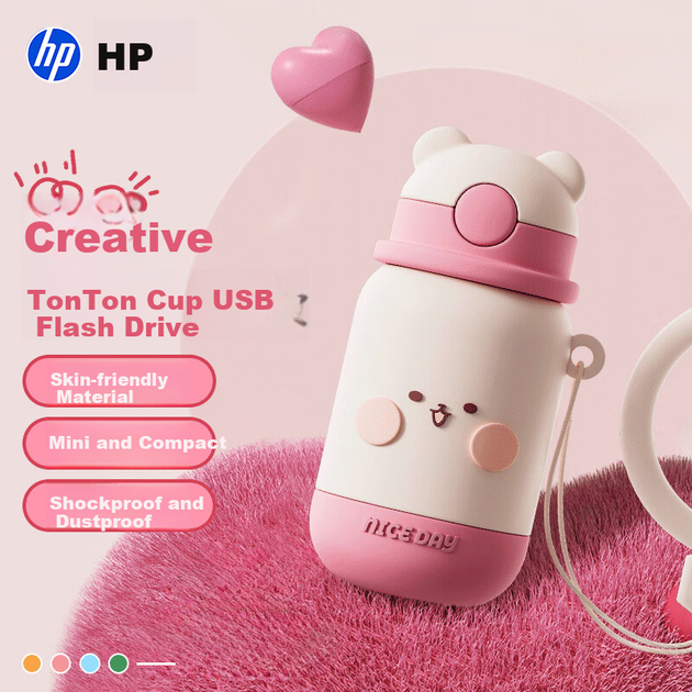 Флеш память USB HP 64GB USB 3.2 Gen1 Pink персиковый розовый - Фото 3 Флеш память USB HP 64GB USB 3.2 Gen1 Pink персиковый розовый - изображение 3