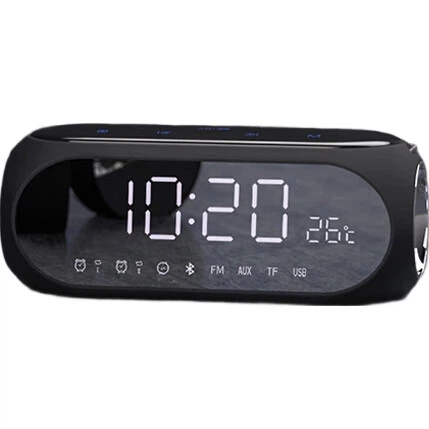Soaiy Bluetooth Speaker Alarm Radio All-In-Computer High Quality Smart Portable Subwoofer Wireless Music Player with Card Slot LCD LCD S69 Black - изображение 2