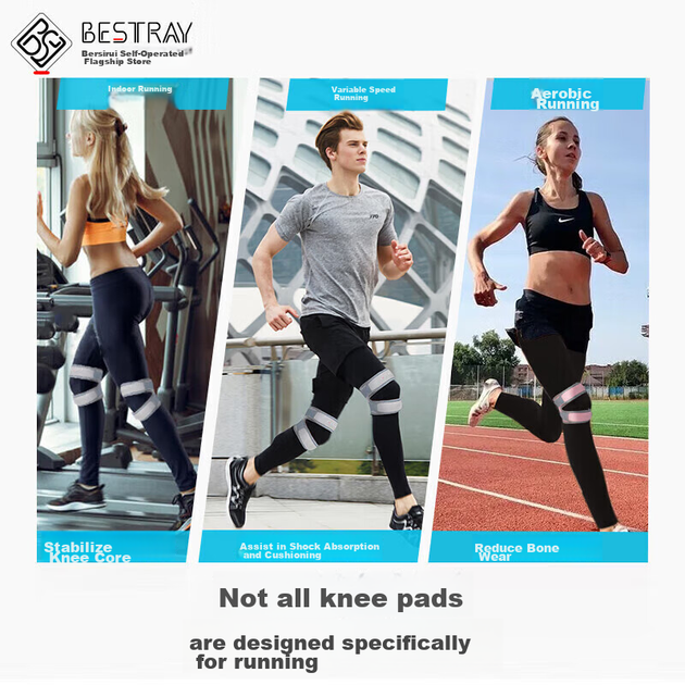 Колінний бандаж Bestray Patellar Strap, професійний клас, для чоловіків та жінок, спортивна підтримка коліна, наколінник для бадмінтону та бігу на льоду, захисна стрічка для суглобів - зображення 4