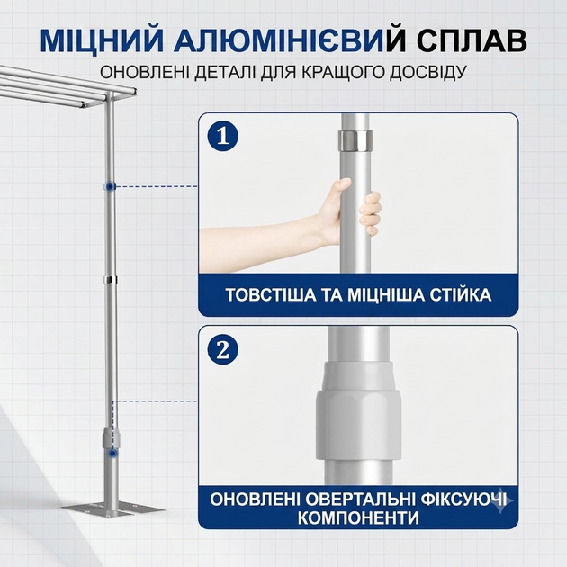 Підставка для фону EMART Heavy Duty 3×3 м, професійна металева стійка для фотозони, весілля та фотостудії, 3 поперечини, регульована - зображення 4