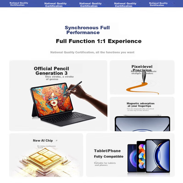 Стилус KOVOL [бренд США], сумісний з планшетом OPPO Pencil2, сенсорний стилус для Pad3pro/Pad3/Pad2/Pad2Pro/Air Capacitive Stylus - зображення 8