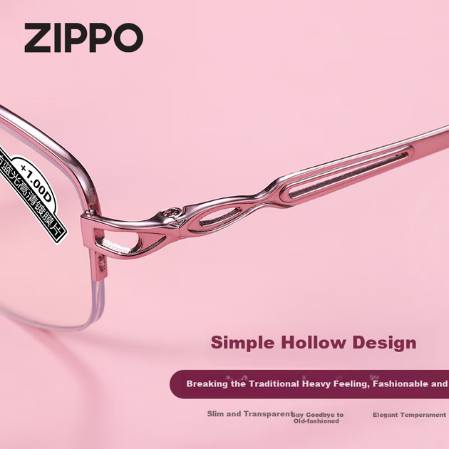 Окуляри для читання ZIPPO 8106 жіночі складані портативні із захистом від синього світла, +3.50 діоптрії - зображення 5