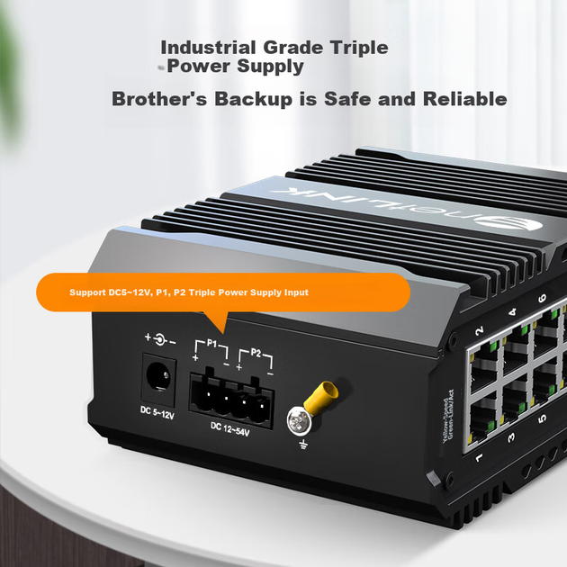 Коммутатор NetLINK HTB-6000 промышленный гигабитный на 8 портов на DIN-рейку - Фото 4 Коммутатор NetLINK HTB-6000 промышленный гигабитный на 8 портов на DIN-рейку - изображение 4