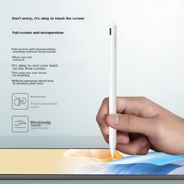 Ємнісний стилус Isky, ручка для Apple iPad, Apple Pencil другого покоління, сенсорна ручка для планшета з функцією рукописного введення, сумісна з iPad 9/10/air5/Pro/Mini, альтернативна ручка для малювання для iPencil - зображення 5