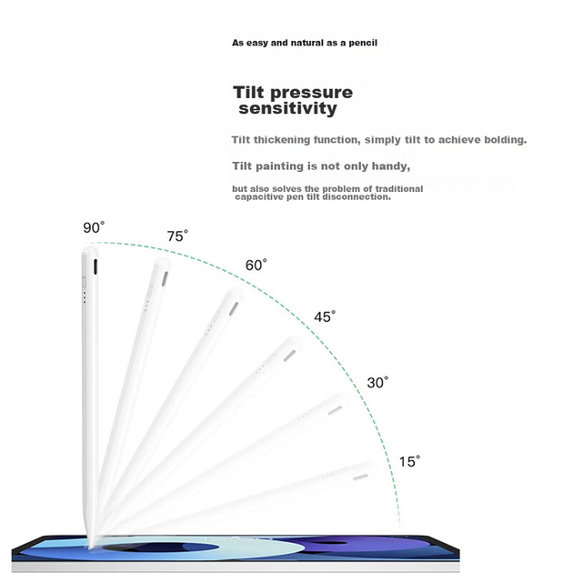 Ємнісний стилус Isky, ручка для Apple iPad, Apple Pencil другого покоління, сенсорна ручка для планшета з функцією рукописного введення, сумісна з iPad 9/10/air5/Pro/Mini, альтернативна ручка для малювання для iPencil - зображення 9