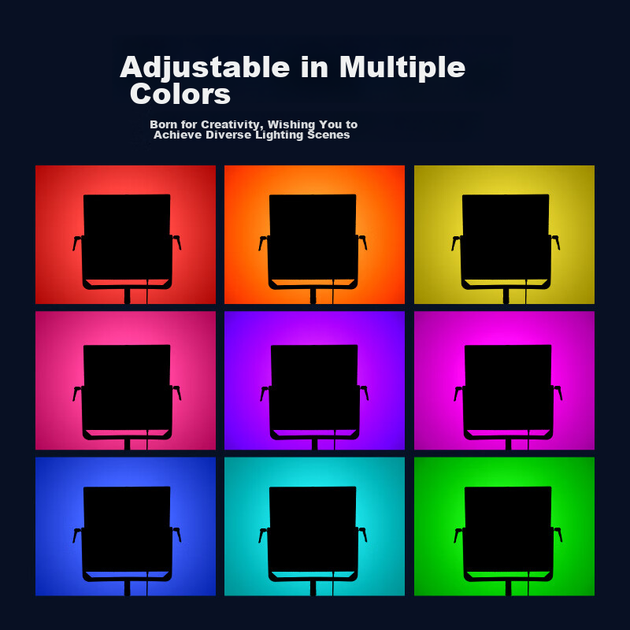 Светодиодная лента SOMITA Colorful ST-1000RGB для фотосъемки с пультом дистанционного управления, кронштейном, для создания атмосферного освещения, студийного освещения, рассеянного освещения, освещения для рекламы и видеосъемки. - изображение 6