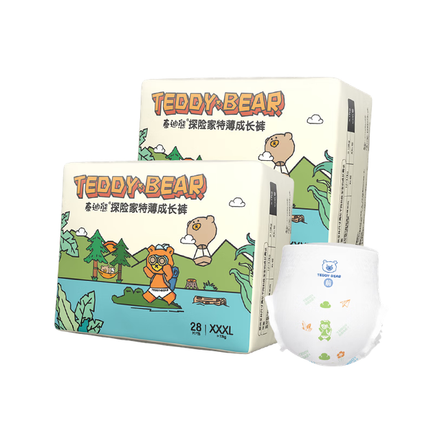 Подгузники Teddy Bear Explorer 2.0 размер 3XL, 28 шт, 2 упаковки, ультратонкие - изображение 4