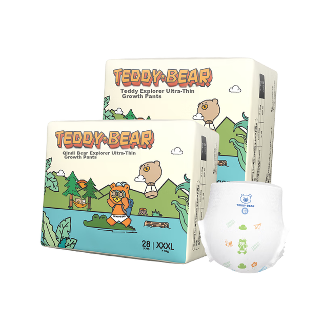 Подгузники Teddy Bear Explorer 2.0 размер 3XL, 28 шт, 2 упаковки, ультратонкие - изображение 11