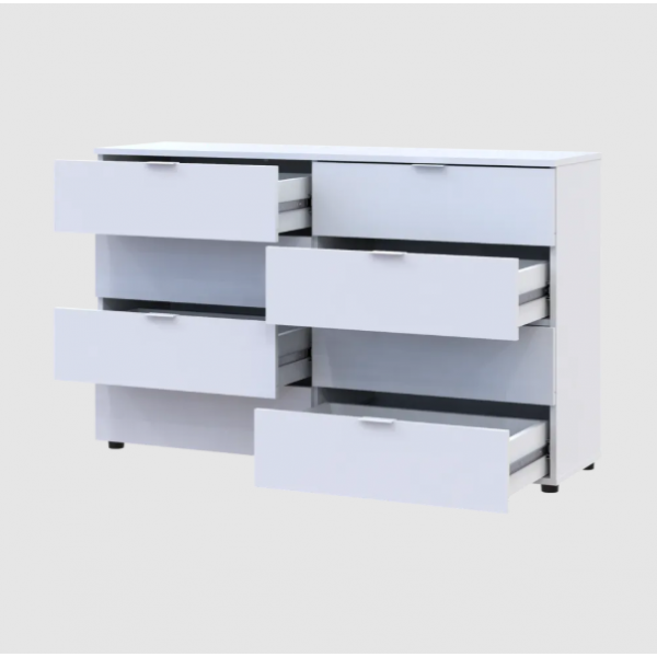 Комод Doros Рон 8 Білий 8 Ящиків 130х38х81 (41516172) - зображення 3