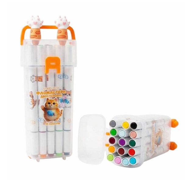 Набір фломастерів Malevaro 764040ML 15 кольорів Різнокольоровий shop (4820252764040) - Фото 1 Набір фломастерів Malevaro 764040ML 15 кольорів Різнокольоровий shop (4820252764040) - зображення 1