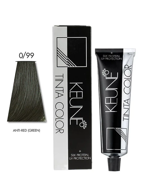 Перманентная краска для волос KEUNE TINTA COLOR 0/99 Anti Red(Green) 60 мл Зеленый - Фото 1 Перманентная краска для волос KEUNE TINTA COLOR 0/99 Anti Red(Green) 60 мл Зеленый - изображение 1