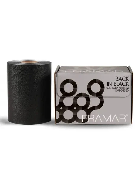 Фольга тиснена Back in Black 98 м х 12,5 см черная - Фото 1 Фольга тиснена Back in Black 98 м х 12,5 см черная - изображение 1