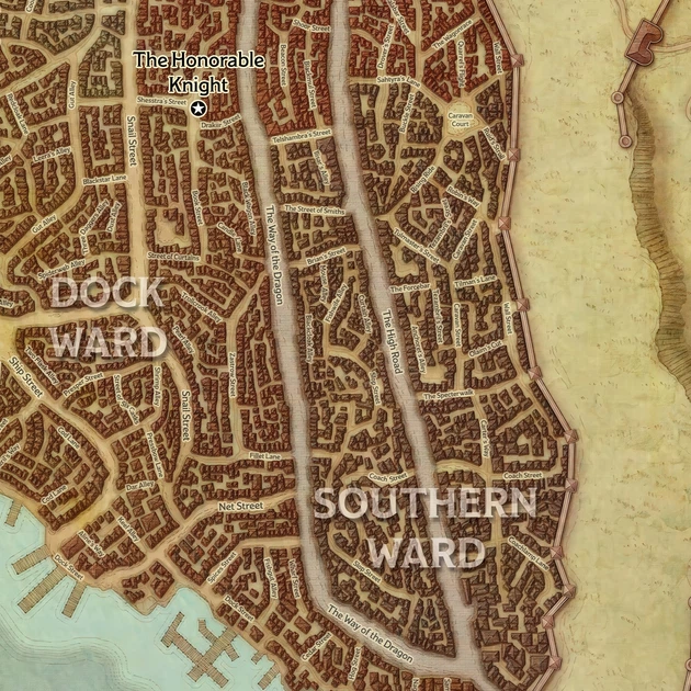 Інтер'єрна картина Карта міста Waterdeep, Dungeon and Dragons, DnD, 106×75 см (id4453) - зображення 3