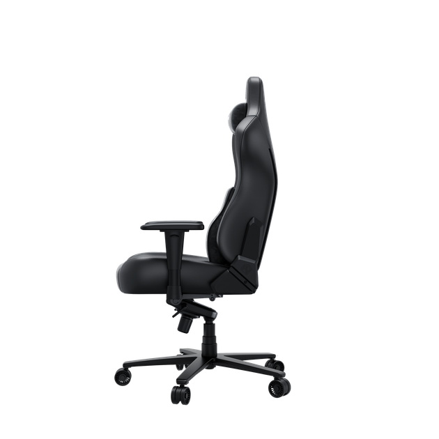 Игровое кресло Anda Seat Novis Plus Black PVC Size XL нагрузка до 120 кг, экокожа, формовочная пена высокой плотности, гарантия 24 мес, наклон спинки 155 °, рост до 210 см - изображение 4