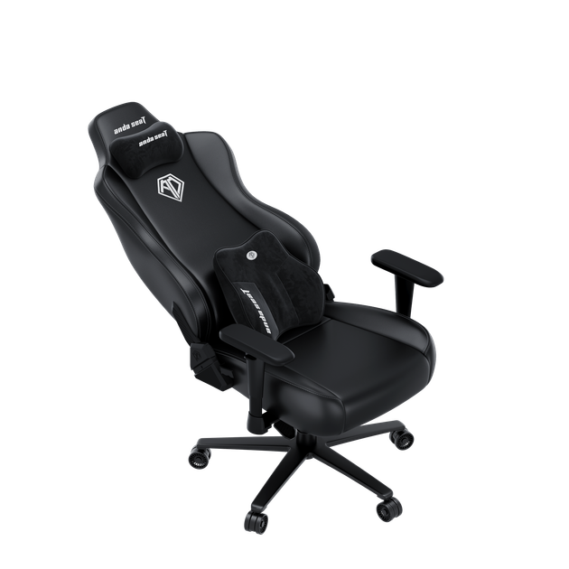 Игровое кресло Anda Seat Novis Plus Black PVC Size XL нагрузка до 120 кг, экокожа, формовочная пена высокой плотности, гарантия 24 мес, наклон спинки 155 °, рост до 210 см - изображение 7