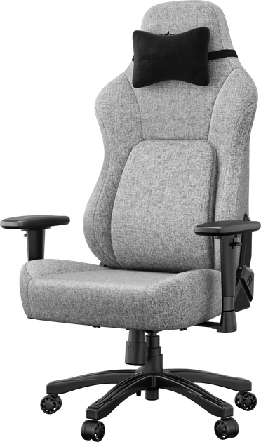 Геймерское игровое кресло Anda Seat Phantom 4 L до 90 кг Gray Fabric (AD18YSD-72-G-F-G01) нагрузка до 100 кг, лён, пена, гарантия 24 мес, рост до 185 см - изображение 2