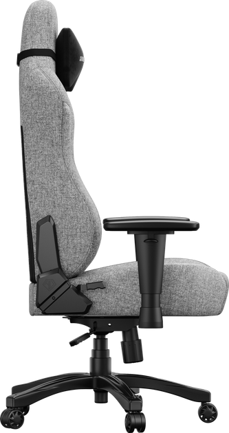 Геймерское игровое кресло Anda Seat Phantom 4 L до 90 кг Gray Fabric (AD18YSD-72-G-F-G01) нагрузка до 100 кг, лён, пена, гарантия 24 мес, рост до 185 см - изображение 5