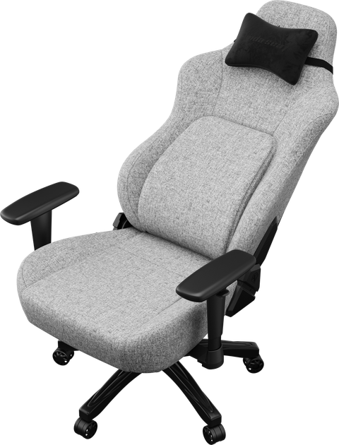 Геймерское игровое кресло Anda Seat Phantom 4 L до 90 кг Gray Fabric (AD18YSD-72-G-F-G01) нагрузка до 100 кг, лён, пена, гарантия 24 мес, рост до 185 см - изображение 8